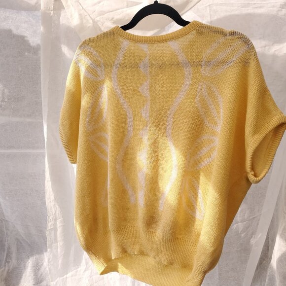 Yellow Knit Wing Top - Picture 6 of 8
